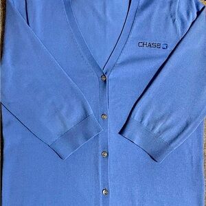 Chase Bank Lands' End Blue Women's Cardigan